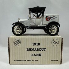 Vintage Ertl Diecast Vehicle Bank - 1918 Runabout Kauffman's Fruit Farm 1988 