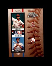 2005 DONRUSS LEATHER & LUMBER RIVALS BOB GIBSON ERNIE BANKS #D 076/100 *1582