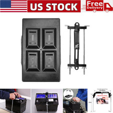 USA Car Storage Battery Holder Hold Down Tray Adjustable Bracket 23cm Screw Rod