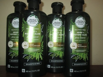 Lot of 4 Herbal Essences  Hemp + Potent Aloe Shampoo 13.5 Fl Oz