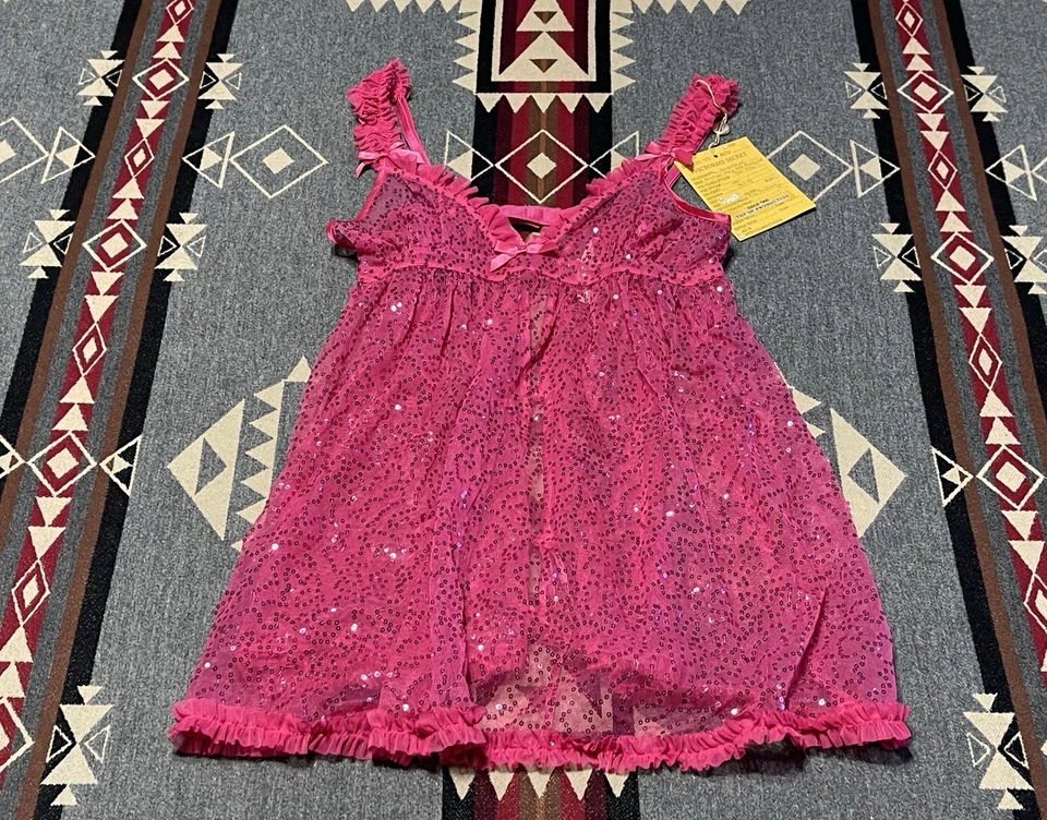 Victoria’s Secret Sexy Little Things Pink Shimmer Bustier L Set T33 Foto 2 de 4