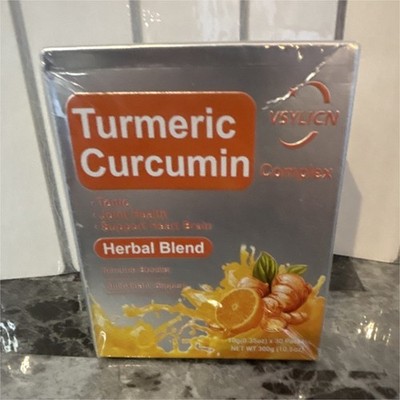 Vsylicn Turmeric Ginger Black Pepper Cinnamon Herbal Blend 300g Orange 30 Packe 