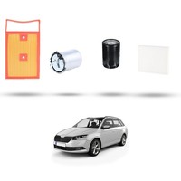 Hoffcar Wartungsset - 4 Filter FüR Skoda Fabia III (NJ3, NJ5) 1.4 TDI 66KW