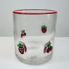 NEW Anthropologie Dupe STRAWBERRY AND CHERRY Icon Juice Glass Whiskey Cup RARE