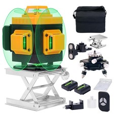 Laser Level Self-Leveling 4 x 360° - 4D Green Cross Bright Line