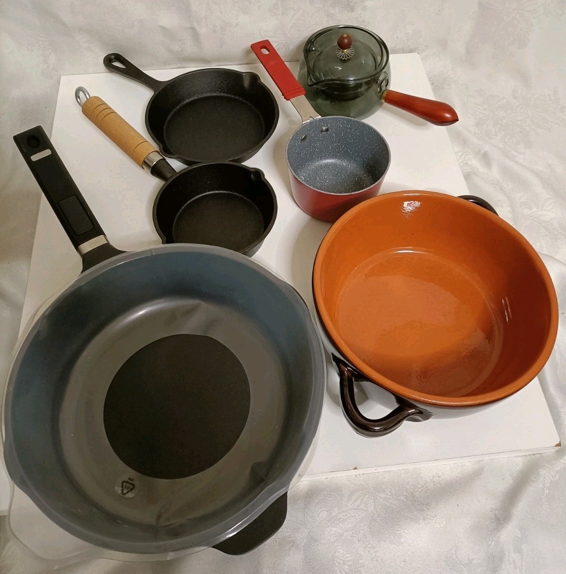 Batteria da Cucina 6 Pezzi - Padelle e Casseruole Induzione e Gas