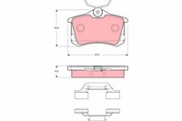 TRW Bremsbelagsatz Scheibenbremse GDB1416 FüR VW Seat Audi Skoda 1J1 4D8 Leon TT