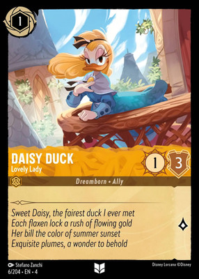 Daisy Duck - Lovely Lady (6/204) (Cold Foil) Chp. 4 Lorcana NM