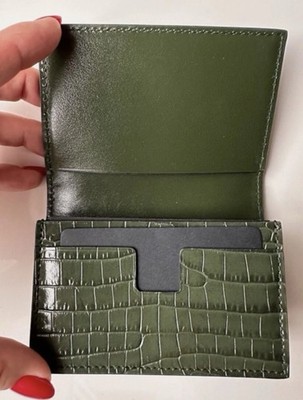 TOM FORD Men's Business Card Holder Riffle Green! | eBay