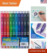 10-Pack FriXion Clicker Erasable Pens Refillable Retractable Fine Point
