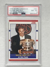 1990-91 Score Canadian #361 Wayne Gretzky Art Ross Trophy KINGS - PSA 8 NM-MT