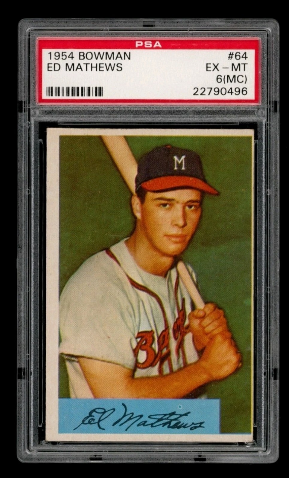 1954 Bowman - Eddie Mathews #64 PSA 6