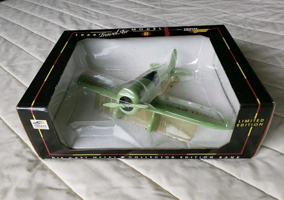 Airplane Bank 1929 Travel Air Model “R” Mystery Ship 1:32 Diecast Wrigley's Gum - Image 2 of 4