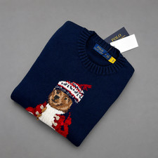 POLO RALPH LAUREN Bear Sweater Holiday Limited Rare Men s Size L - NWT
