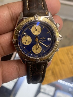 BREITLING CHRONOMAT D13047 CHRONOGRAPH AUTOMATIC 18K GOLD MEN'S WATCH Swizz 40mm
