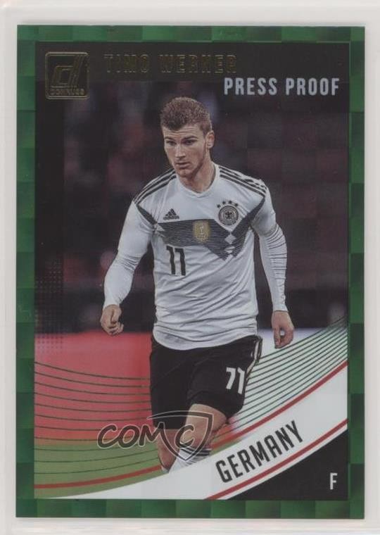 2018-19 Panini Donruss Press Proof Green Timo Werner #137 08by