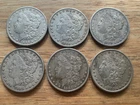 US Morgan Silver Dollars 6 coins Pre 1904 Circulated Condition Lot MN1