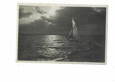 D552 Postcard Evening Mood on Wangeoog Sailing Ship unused approx. 1920