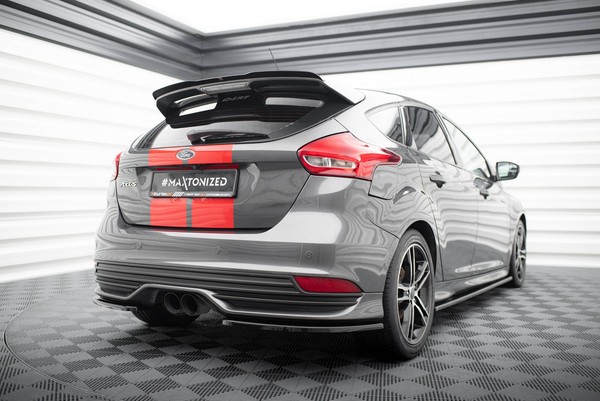 Maxton Design Heckspoiler Lippe Passend FüR Ford Focus St Mk3 / Mk3 Fl Schwarz H-image