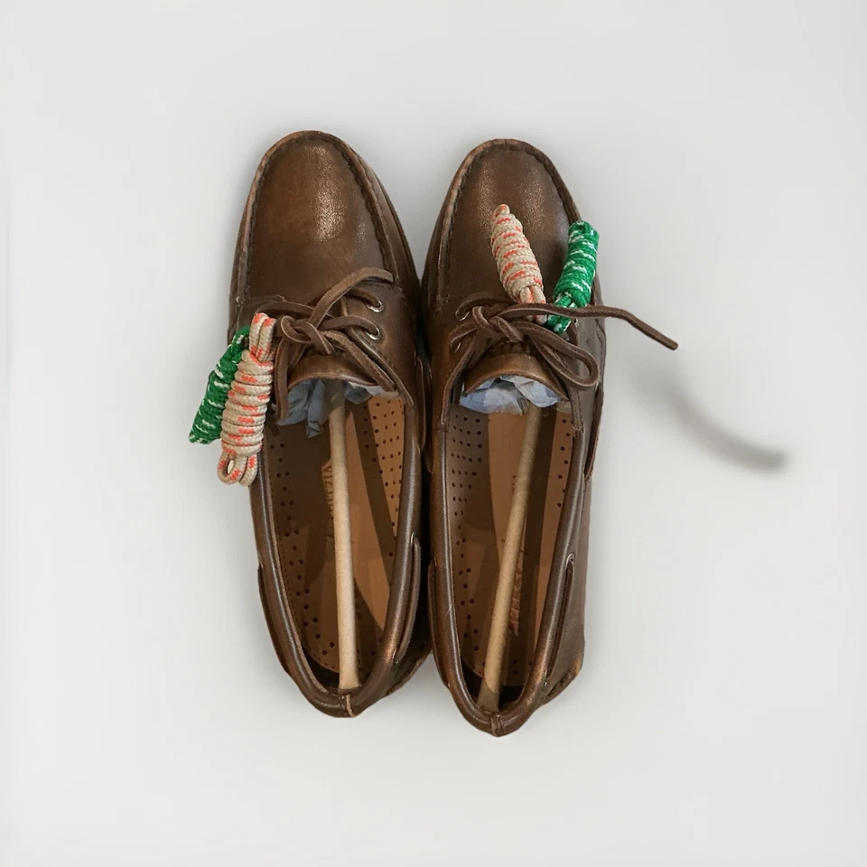 Zapato de Barco Sperry x Aritzia US 7 Marrón A02 Auténtico Original Tacón Plano $120 Foto 2 de 4