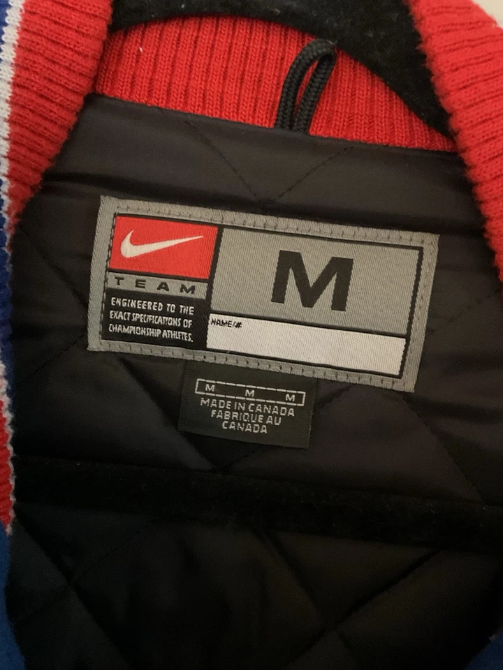 Vintage 90’s Nike NFL NY GIANTS Letterman Wool Bomber Jacket In Size Medium - Image 4 of 4