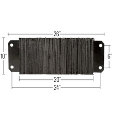 Guardian Dock Bumper Warehouse 26"W x 10"H x 4 1/2"D Horizontal Laminated Rubber