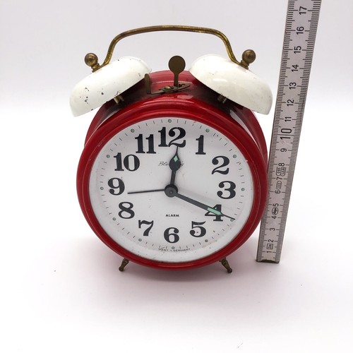 Vintage Blessing Wecker Doppelglockenwecker Alarm Clock West Germany Rot UR1 - Bild 12 von 12