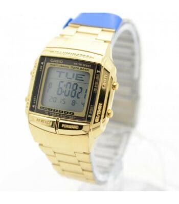 Casio DB-360G-9A Gold Plated Digital Data Bank Stainless