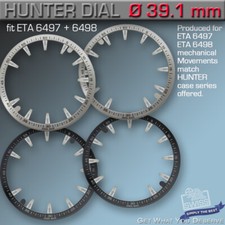 DIAL SKELETON HUNTER 39.1mm, FOR MOVEM. ETA UNITAS 6497/98, BLACK,RHOD. S01-04
