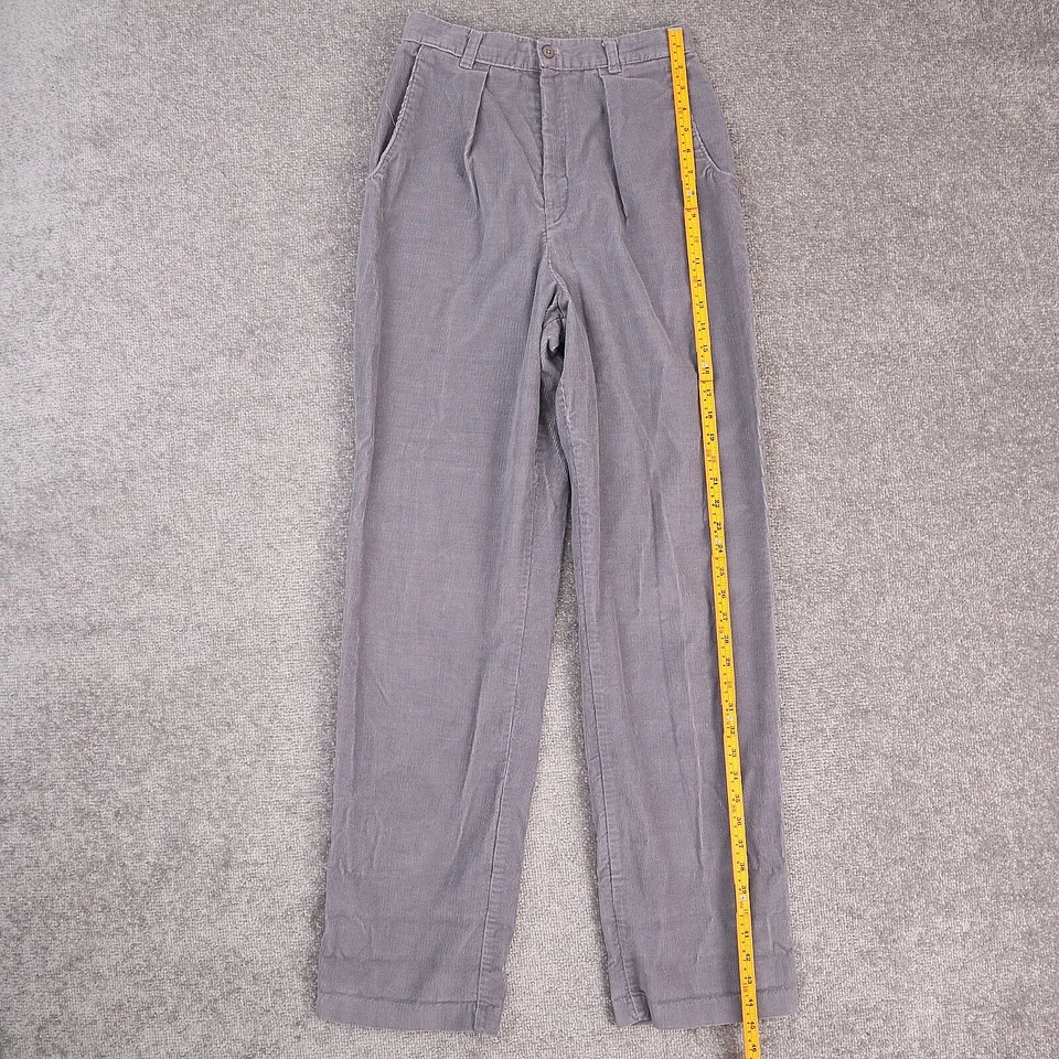 Pantalones plisados grises de pana Sears Roebuck de colección años 80 para mujer talla 12 Foto 3 de 4