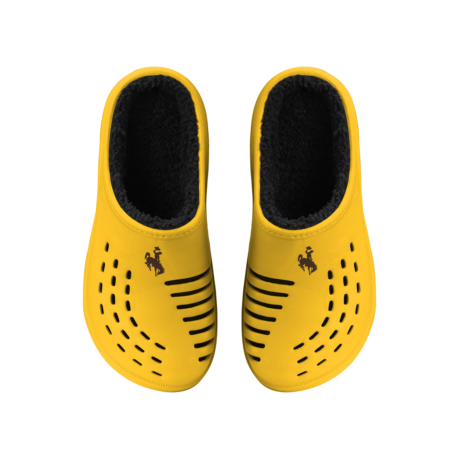 Мужские сабо FOCO NCAA Wyoming Cowboys на подкладке из шерпа с большим логотипом