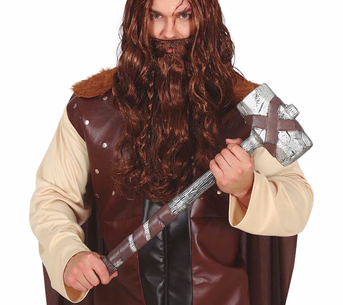 60cm Viking Hammer Fake Large Prop Wood Effect Weapon Fancy Dress War ...