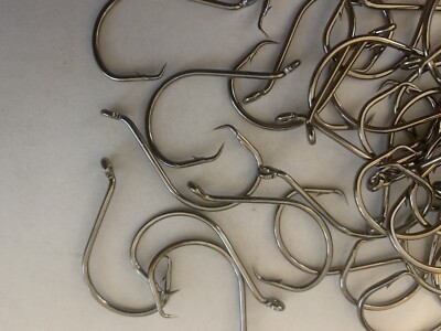 100 4/0 Octopus Circle Hooks Black Chrome BLN Ultra Sharp Point Bulk Pack
