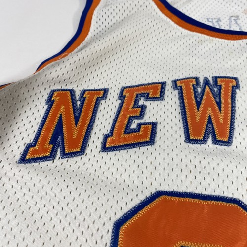 Maglia vintage Mitchell & Ness 1985-86 Patrick Ewing New York Knicks uomo 2XL - Foto 8 di 15