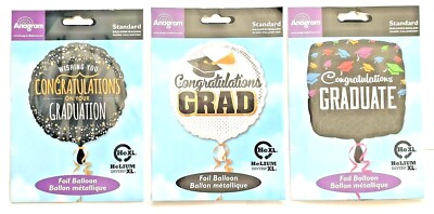Anagramm Absolvent / Glückwunsch / Grad Helium Ballon Auswahl aus 3 Designs