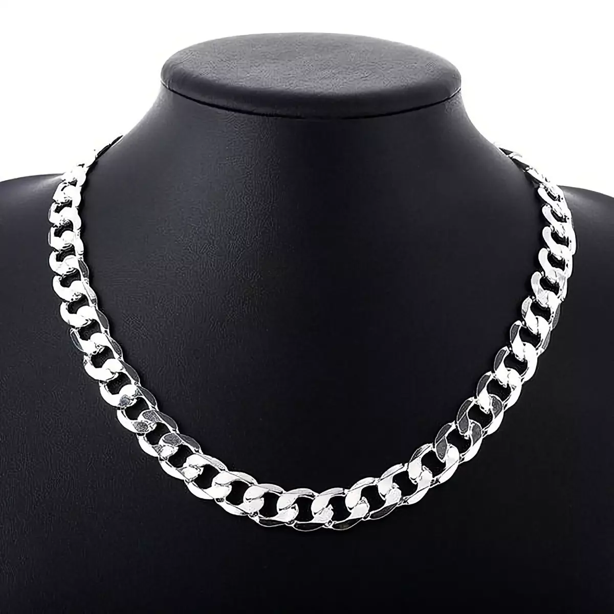 Men's 12.0mm Curb Chain Necklace in Stainless Steel - 22