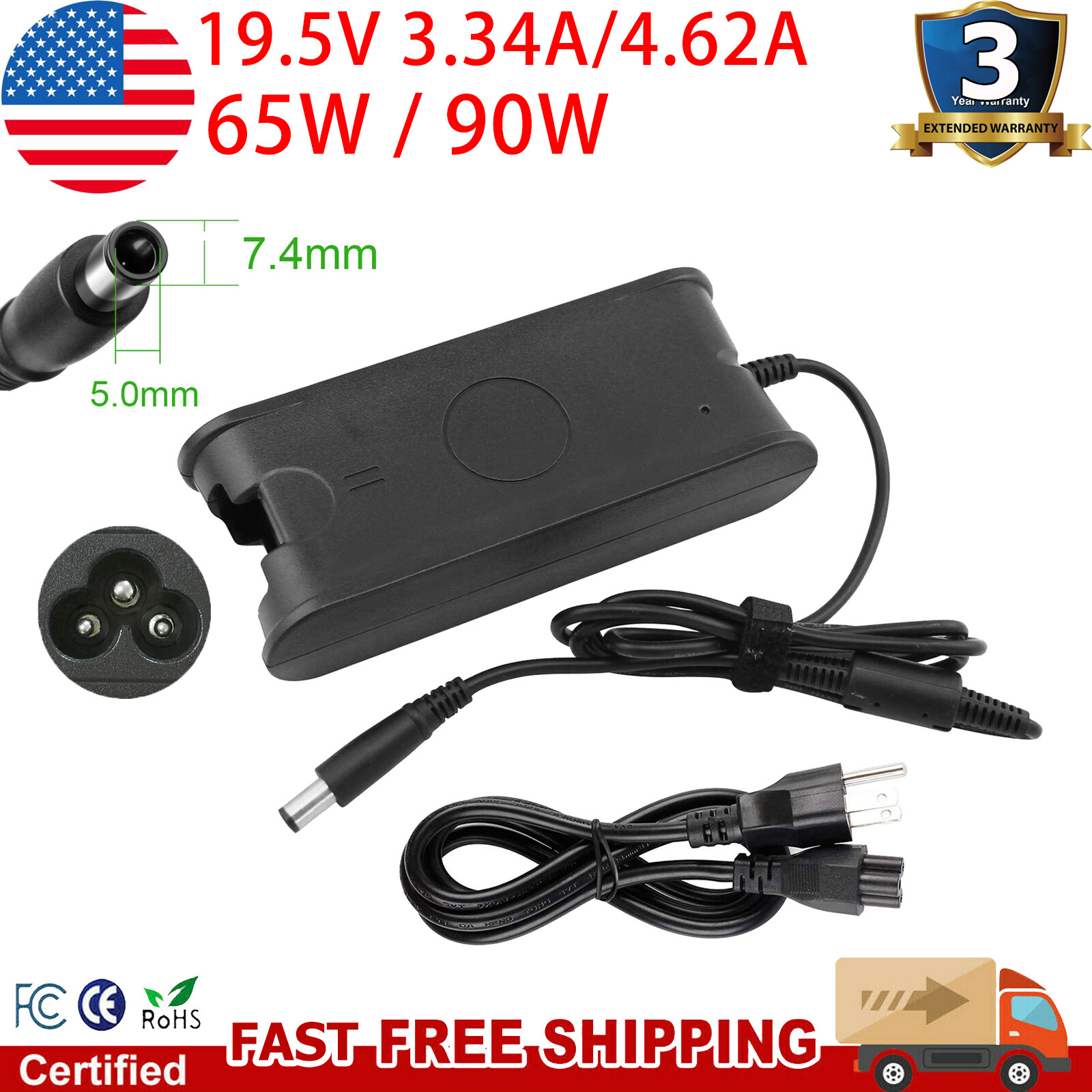 Charger Power For Dell Latitude E6430 E6440 E6530 E7240 E744