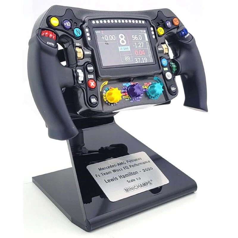 Minichamps Mercedes-AMG W11 2020 Lewis Hamilton Steering Wheel Replica 1/2 Scale - Image 4 of 4