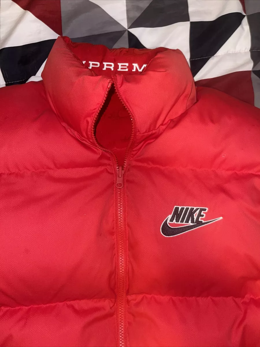 Supreme x Nike Red Reversible Puffer Jacket (SS21)