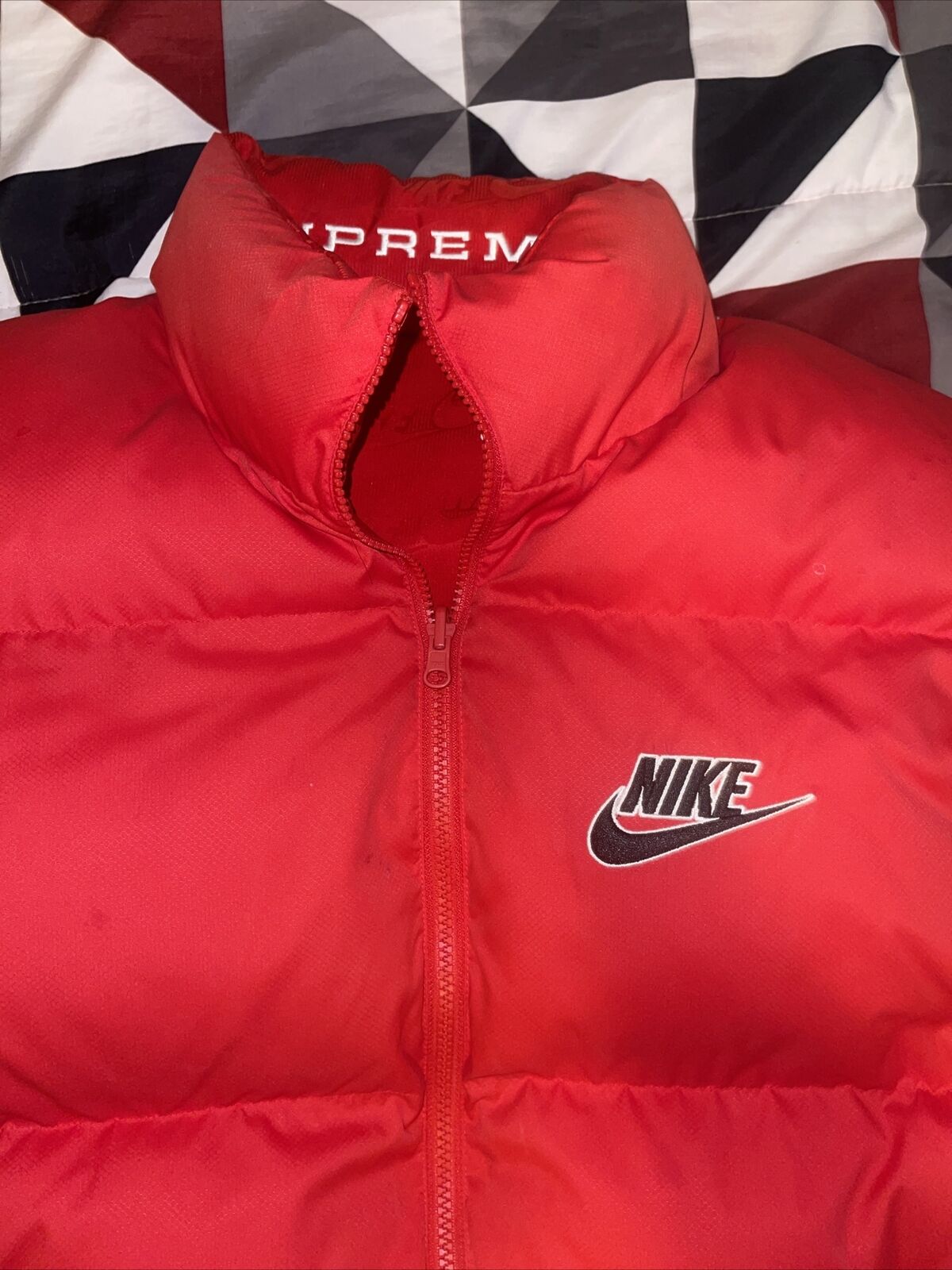Supreme Nike Reversible Puffer Jacket Red Size L