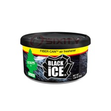 Little Trees Black Ice Fiber Can Air Freshener Scent Home Car Pack of 1-6 