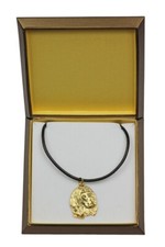 Afghan Hound, Afghan II - Dog Collar In Gift Box, Gold-Plated