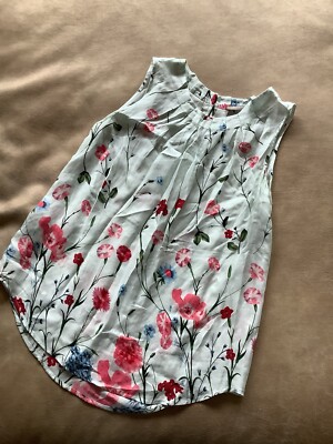 Orsay Bluse Top Gr. S Türkis mit Blumen - Wunderschön 