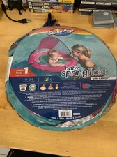 SWIMWAYS New Pink Sun Canopy Round Baby Spring Float Age 9-24 Months Brand New