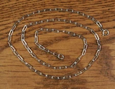 Sterling Silver Chain 17.5"  flat paperclip links