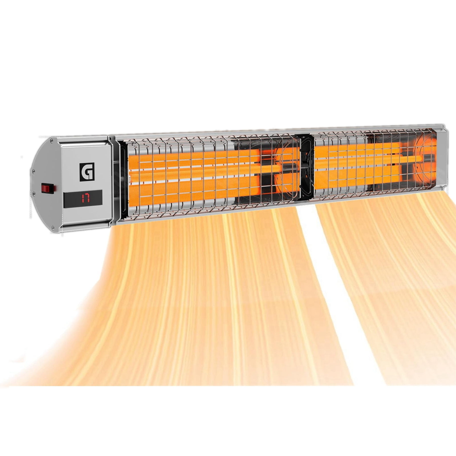 3000W Electric Patio Heater WallMounted Waterproof In/Outdoor Quiet