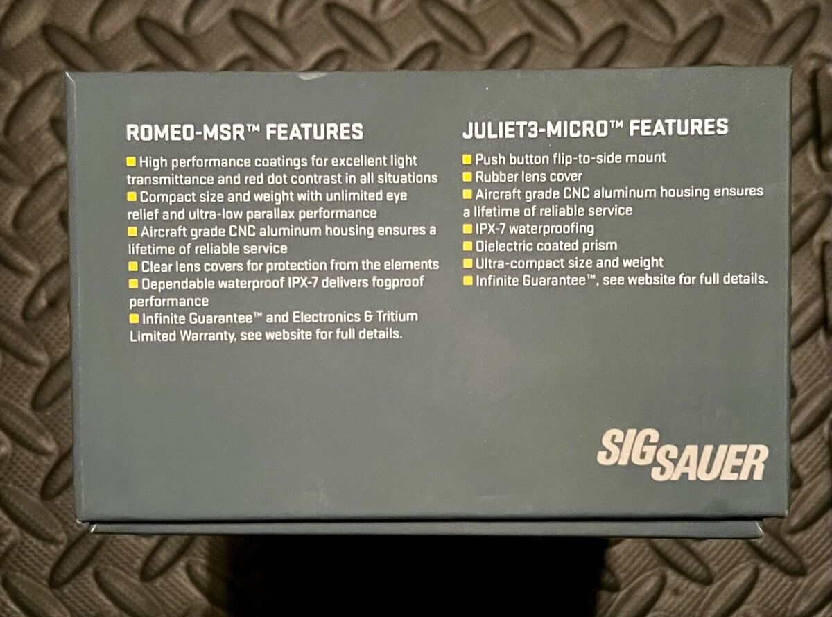 Sig Sauer ROMEO-MSR Combo 1x20mm Red Dot & Juliet3-Micro Sig Sauer ROMEO-MSR Combo 1x20mm Red Dot & Juliet3-Micro