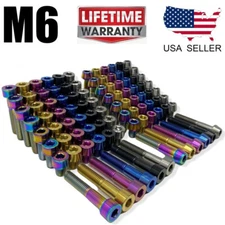 M6 Titanium Anodized Color Tapered or Square Allen Socket Head Cap Bolt Fastener
