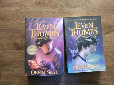 2 Leven Thumps novels by Obert Skye, Gateway to Foo, Whispered Secret, ship free