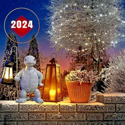 2024 Solar Turtle: Festive Garden Statue & Garden Light Decor: Ideal Gift